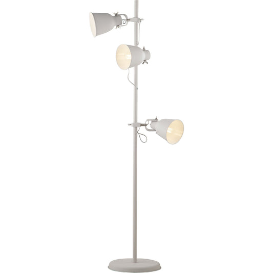 Piantana LEGEND in metallo bianco con finiture nichel - 3 punti luce