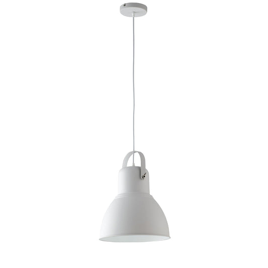 Sospensione LEGEND in metallo bianco con finiture nichel - 1 punto luce