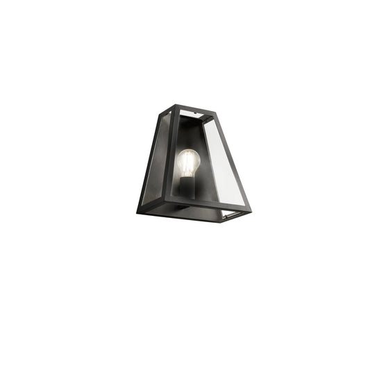 Applique LEXINGTON in metallo nero con diffusore in vetro