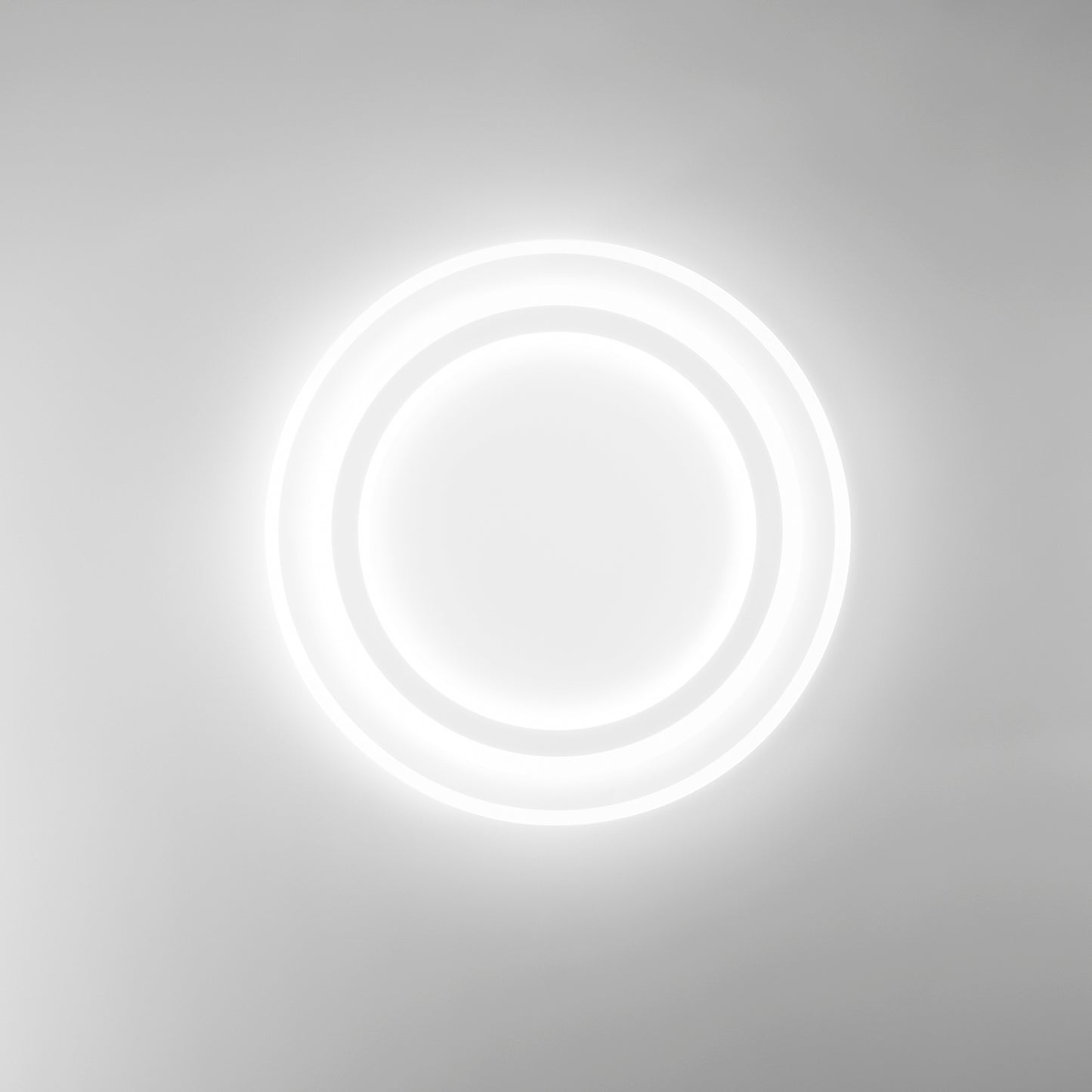 Plafoniera LED LIFE in metallo con diffusore acrilico bianco CCT Ø 60 cm.