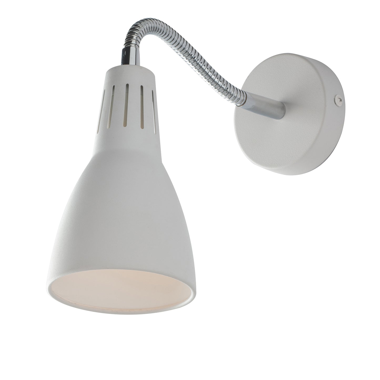 Applique LOGIKO in metallo bianco con diffusore orientabile