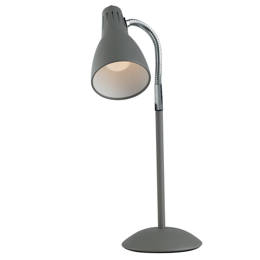 Lampada da tavolo LOGIKO in metallo grigio con diffusore orientabile