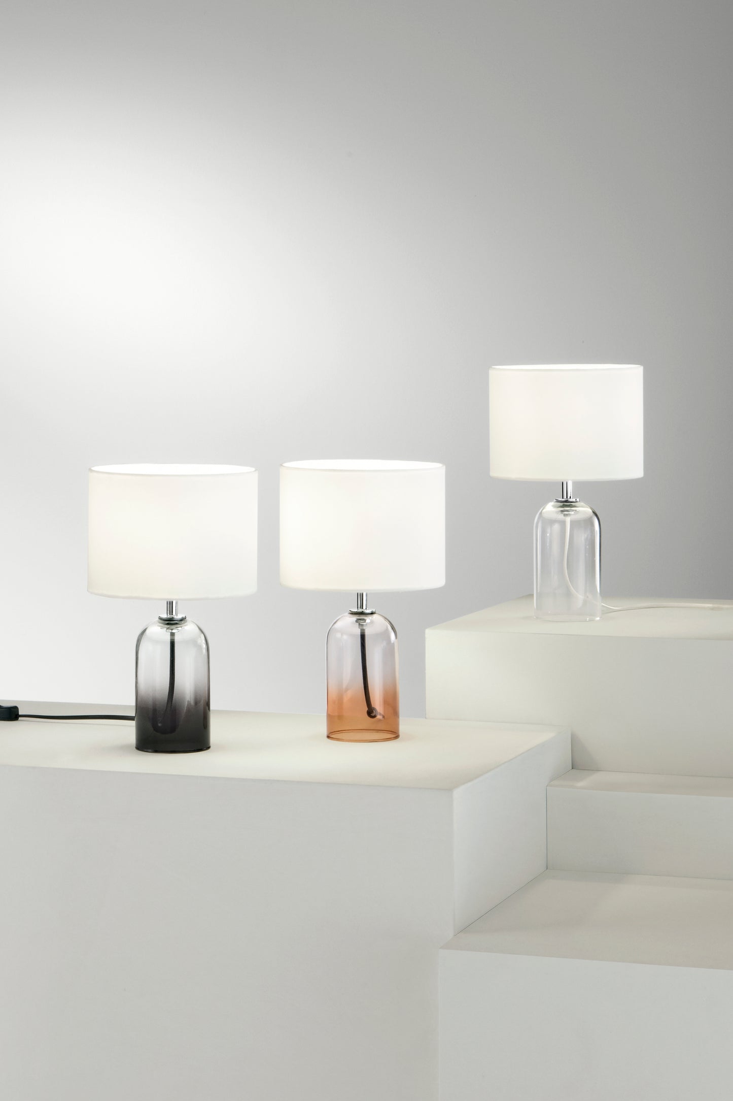 Lume in vetro grigio London