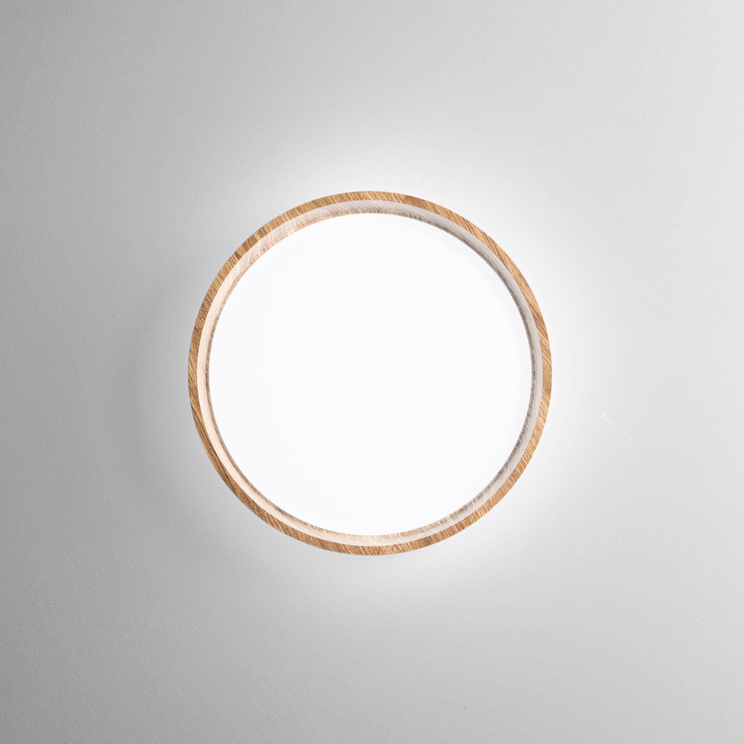 Plafoniera LED MADERA in metallo effetto legno, CCT 38 cm. Ø