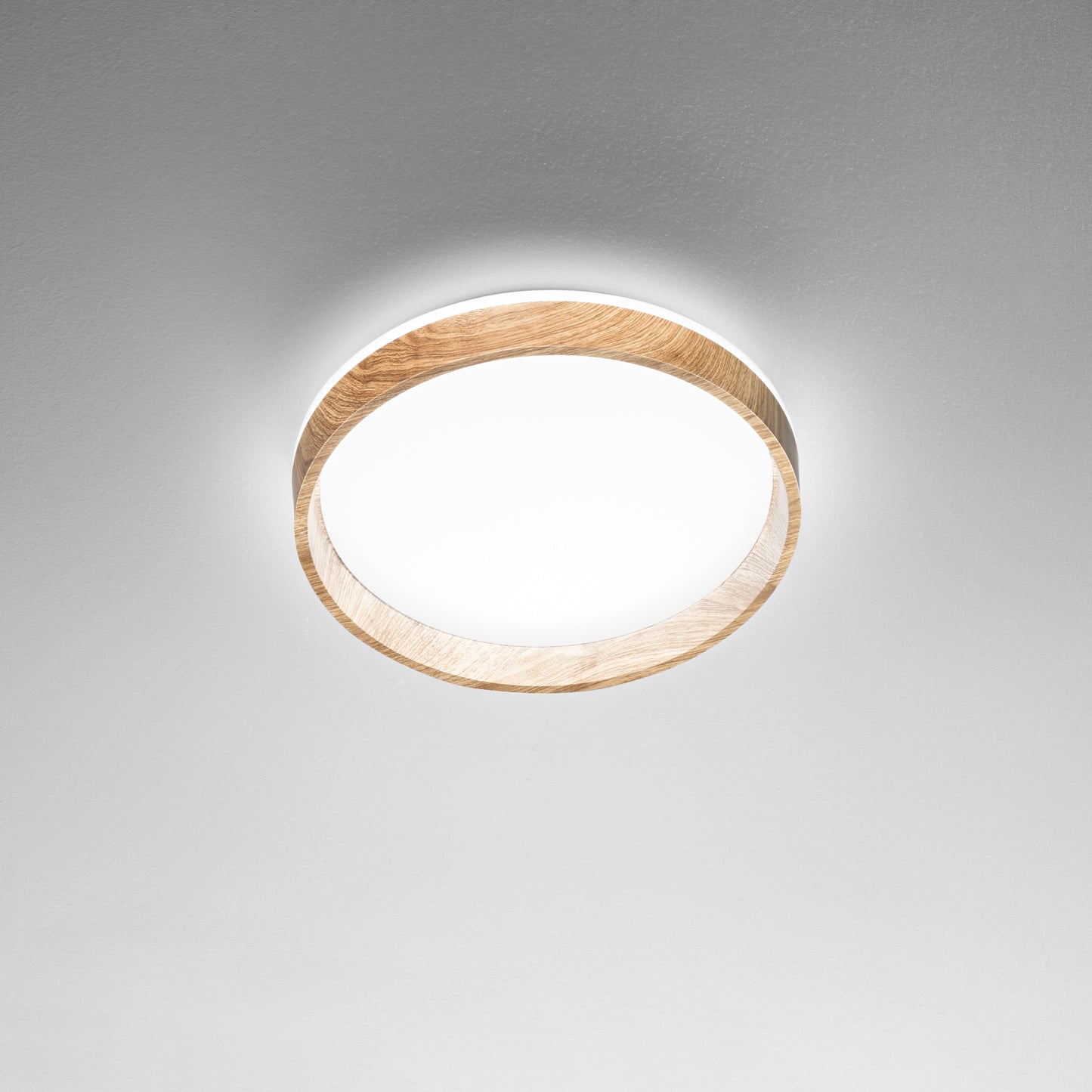Plafoniera LED MADERA in metallo effetto legno, CCT 38 cm. Ø