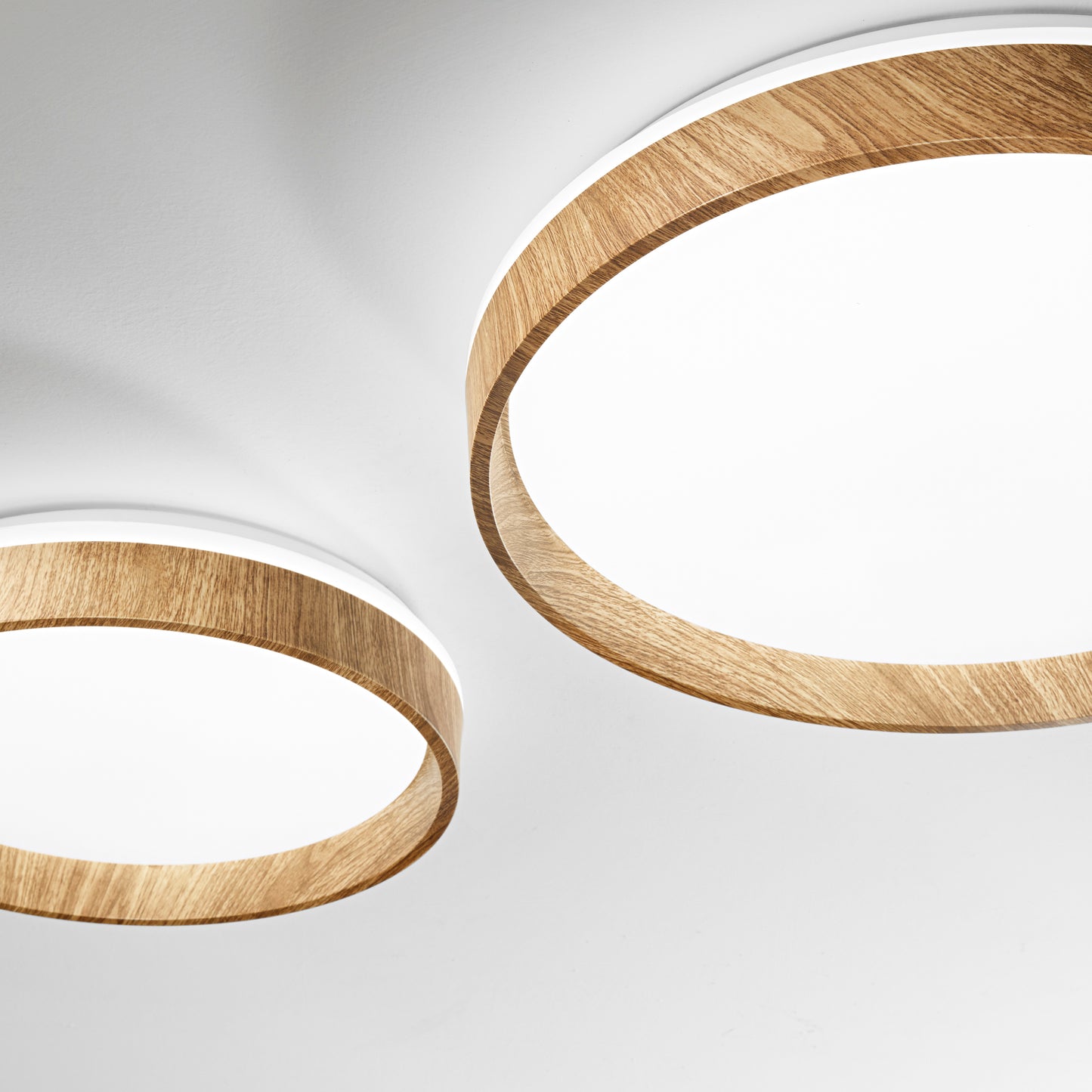 Plafoniera LED MADERA in metallo effetto legno, CCT 38 cm. Ø
