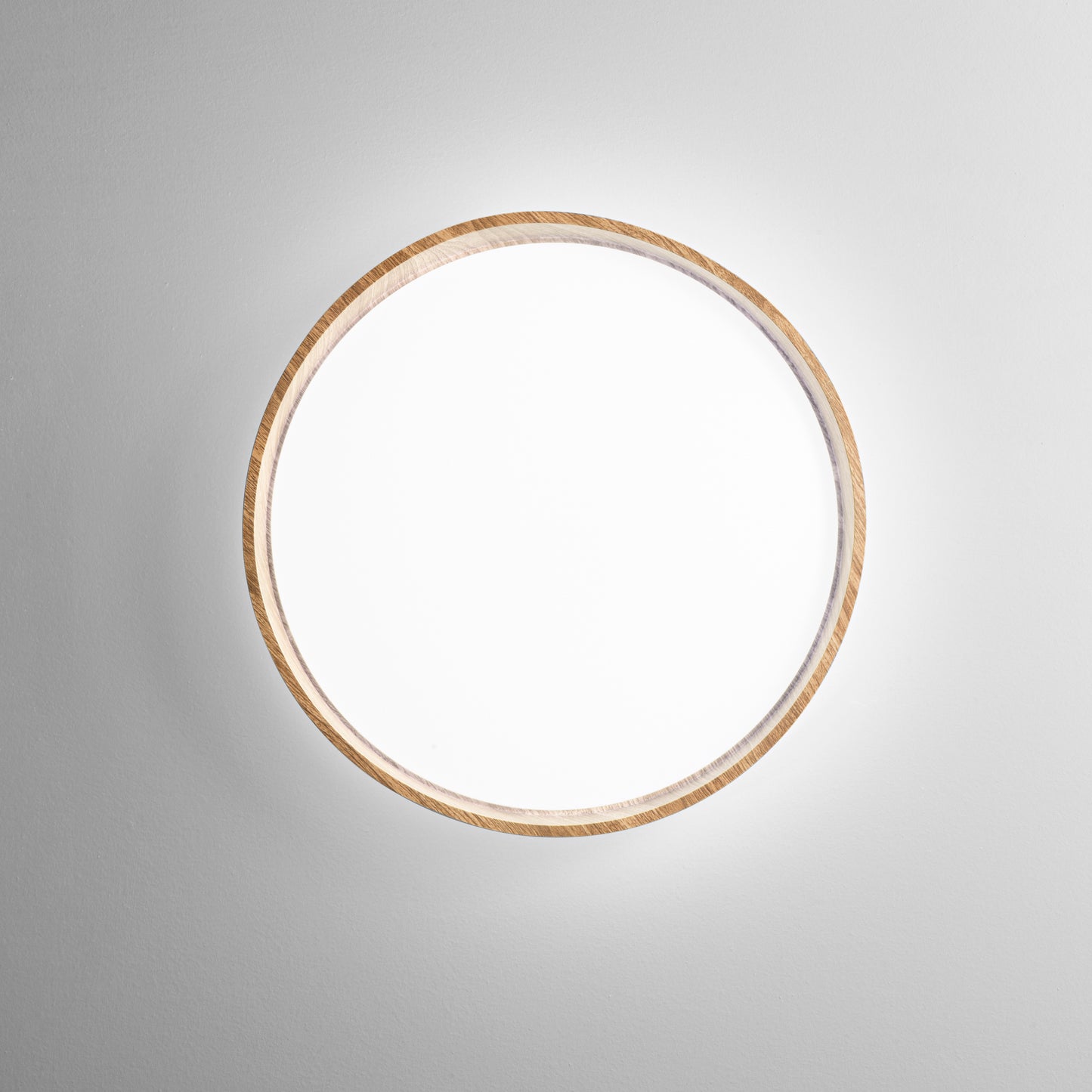 Plafoniera LED MADERA in metallo effetto legno, CCT 48 cm. Ø