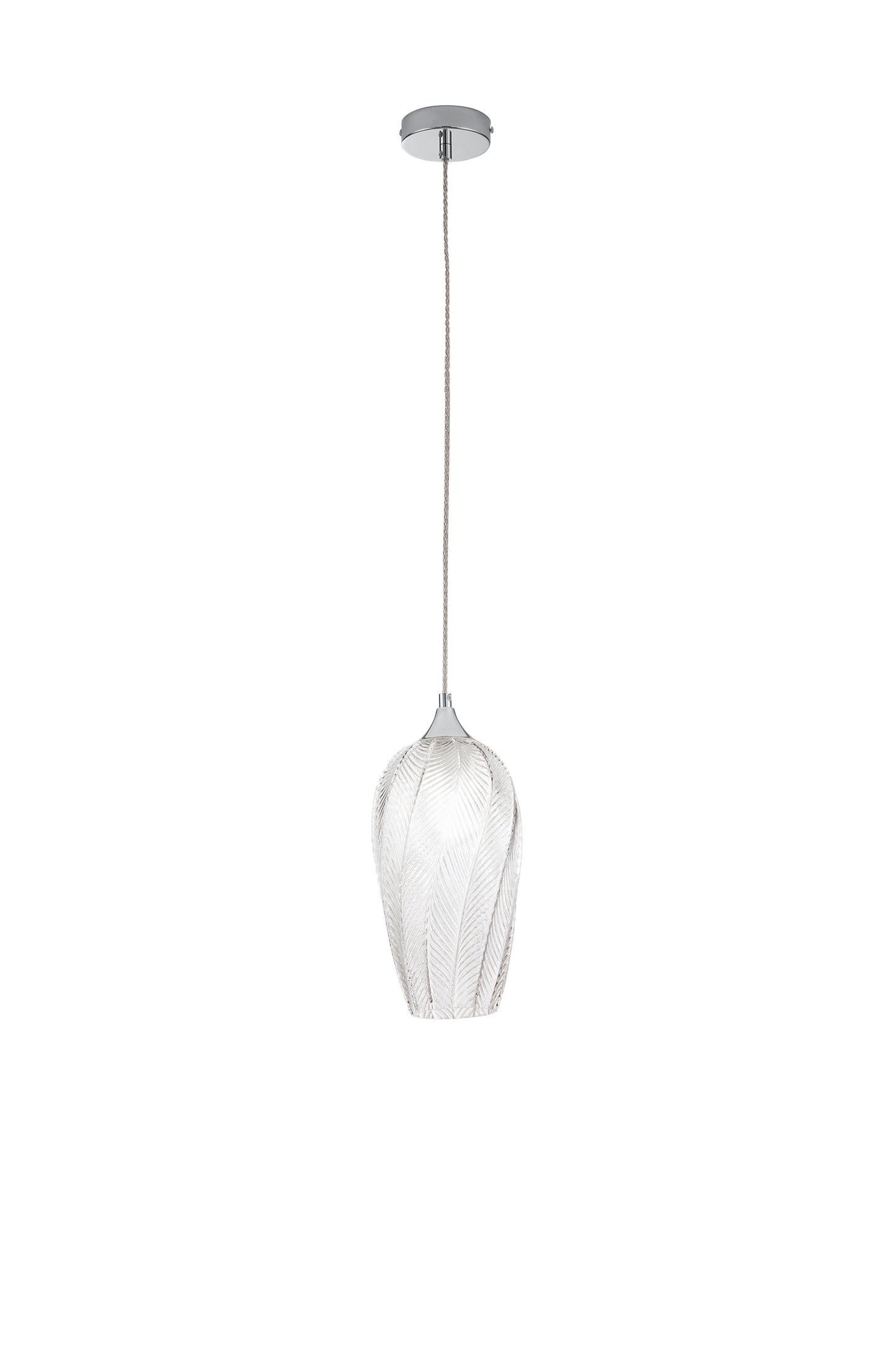 Sospensione MAJESTY transparente in vetro 1 punto luce