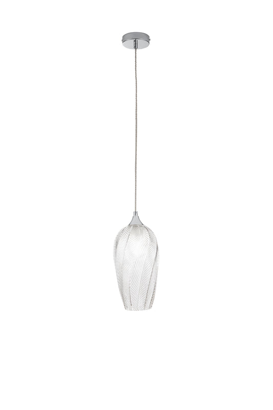 Sospensione MAJESTY transparente in vetro 1 punto luce