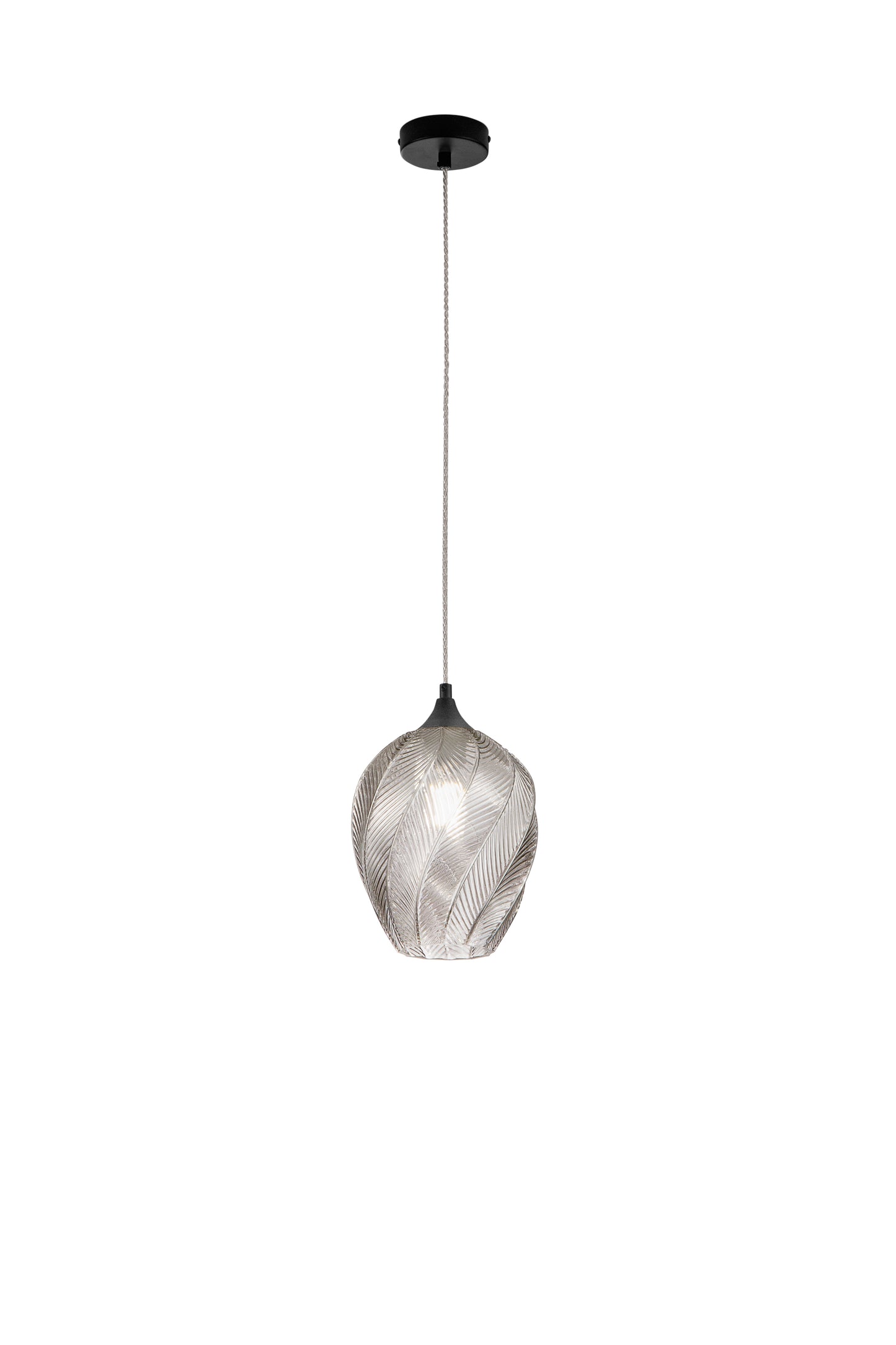 Sospensione MAJESTY grigio in vetro 1 punto luce