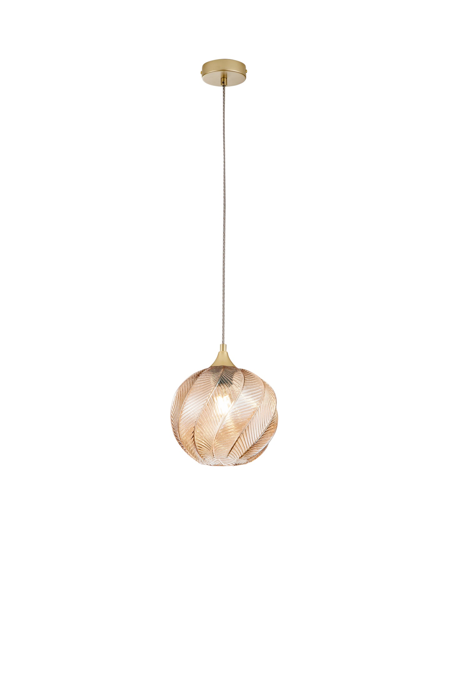 Sospensione MAJESTY ambra in vetro 1 punto luce