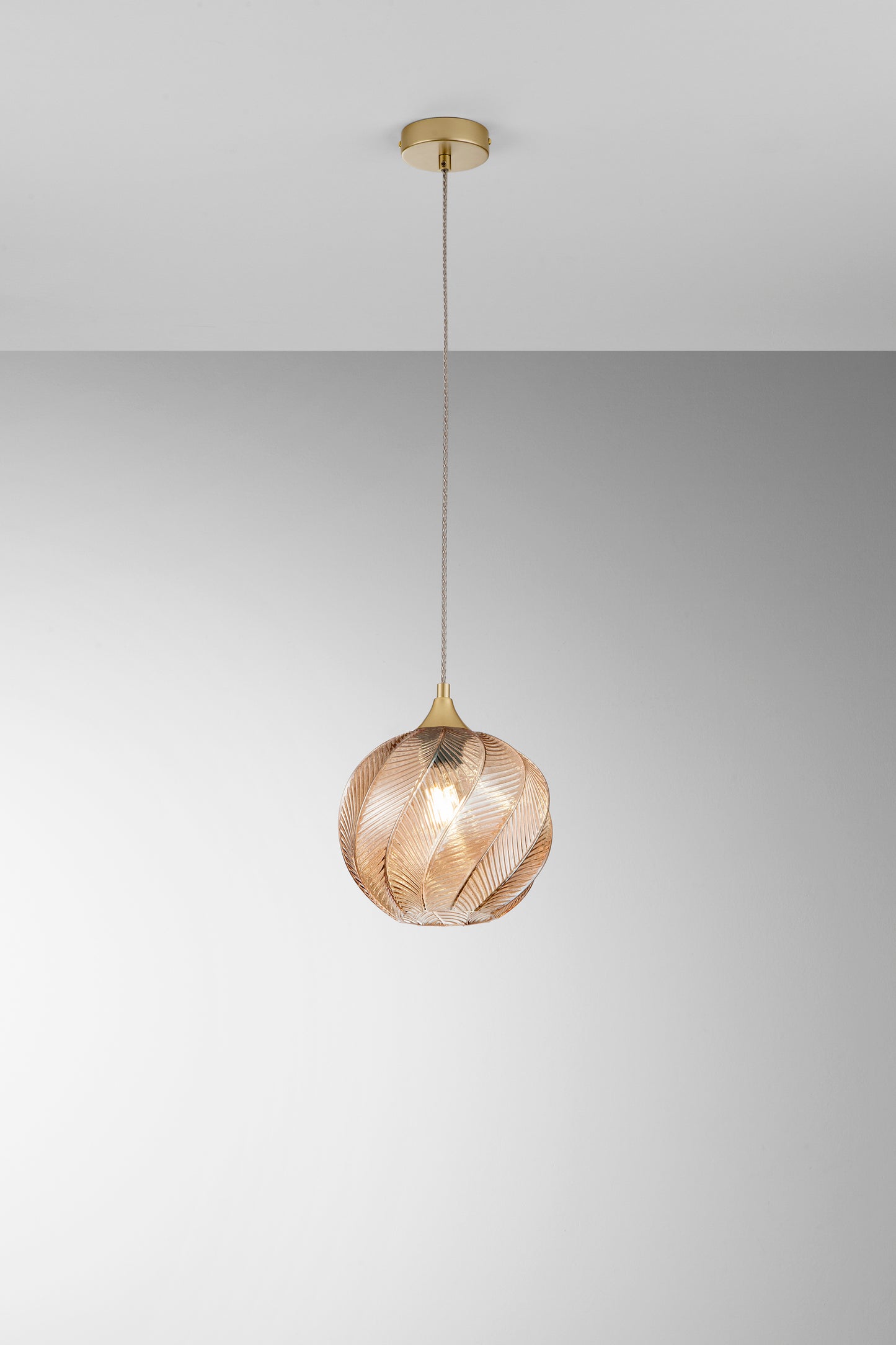 Sospensione MAJESTY ambra in vetro 1 punto luce
