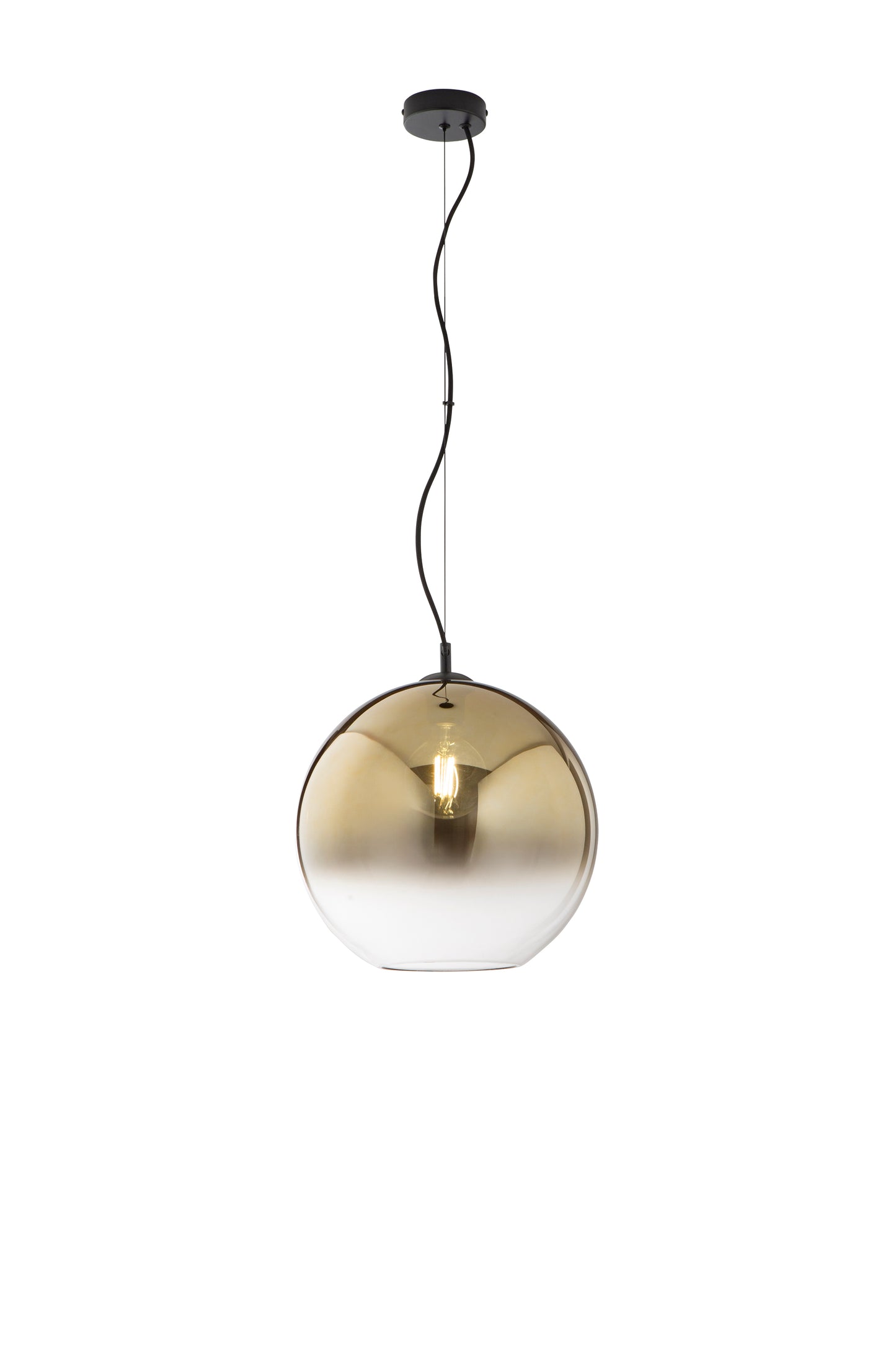Sospensione MARTE in vetro oro con decoro sfumato, 1 punto luce h 156,7cm. 35cm. Ø