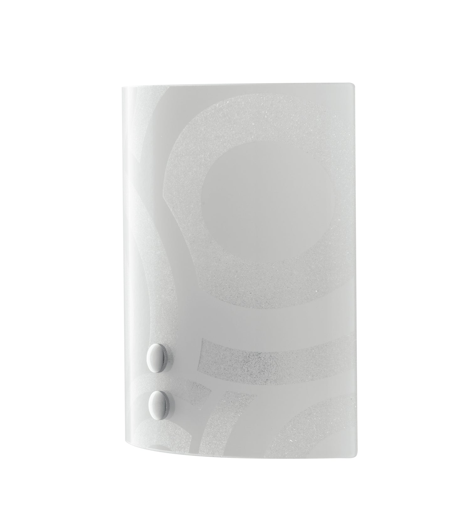 Applique MIRO' quadrata in vetro bianco 23cm.