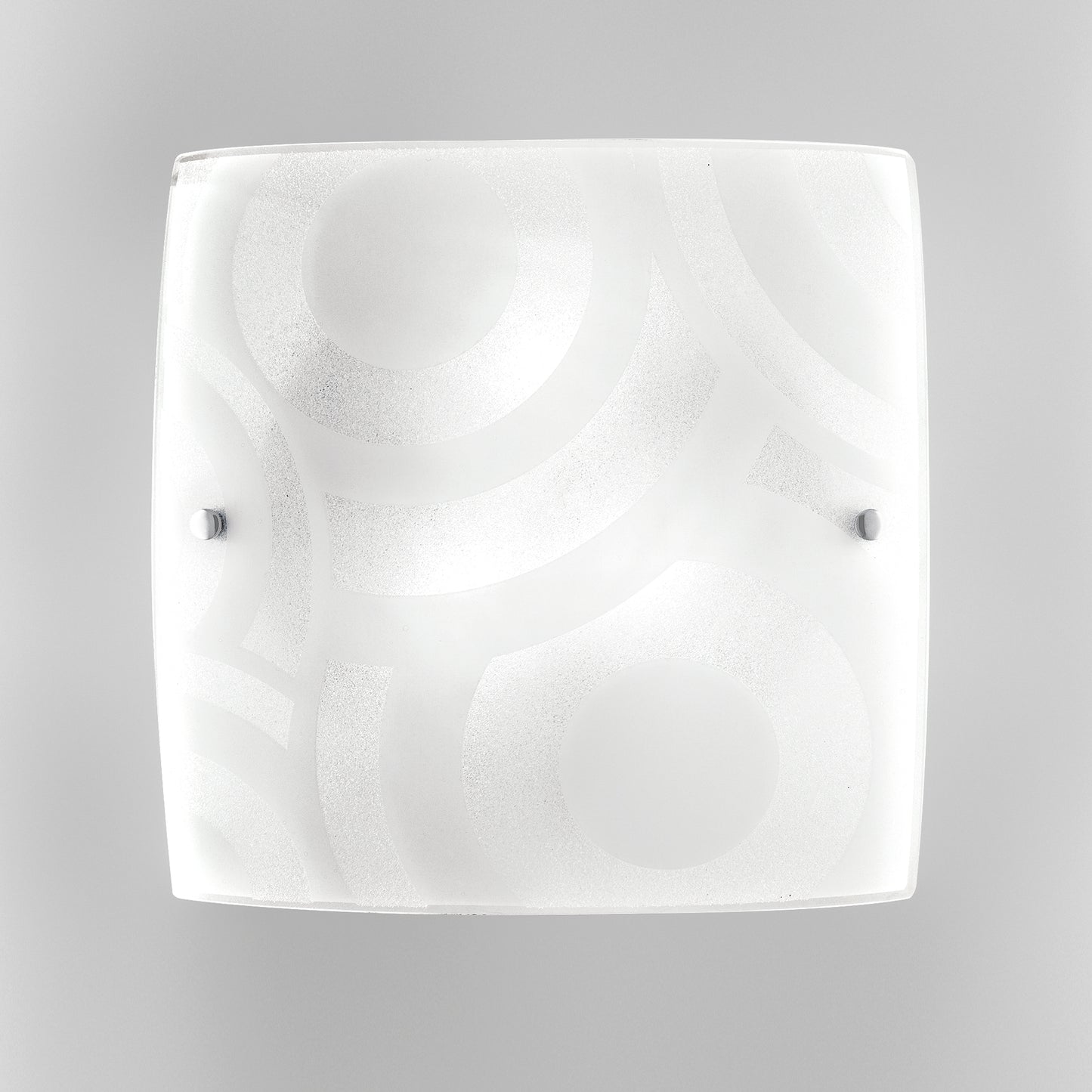Plafoniera MIRO' quadrata in vetro bianco 50 cm.
