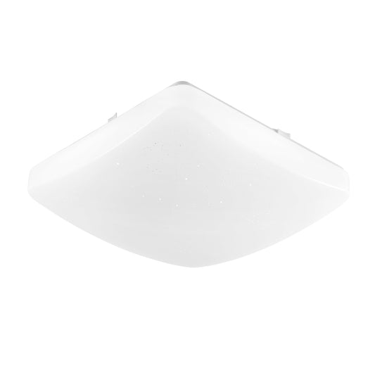 Plafoniera LED MOON quadrata bianca 36cm. telecomando CCT, voice control - IP44
