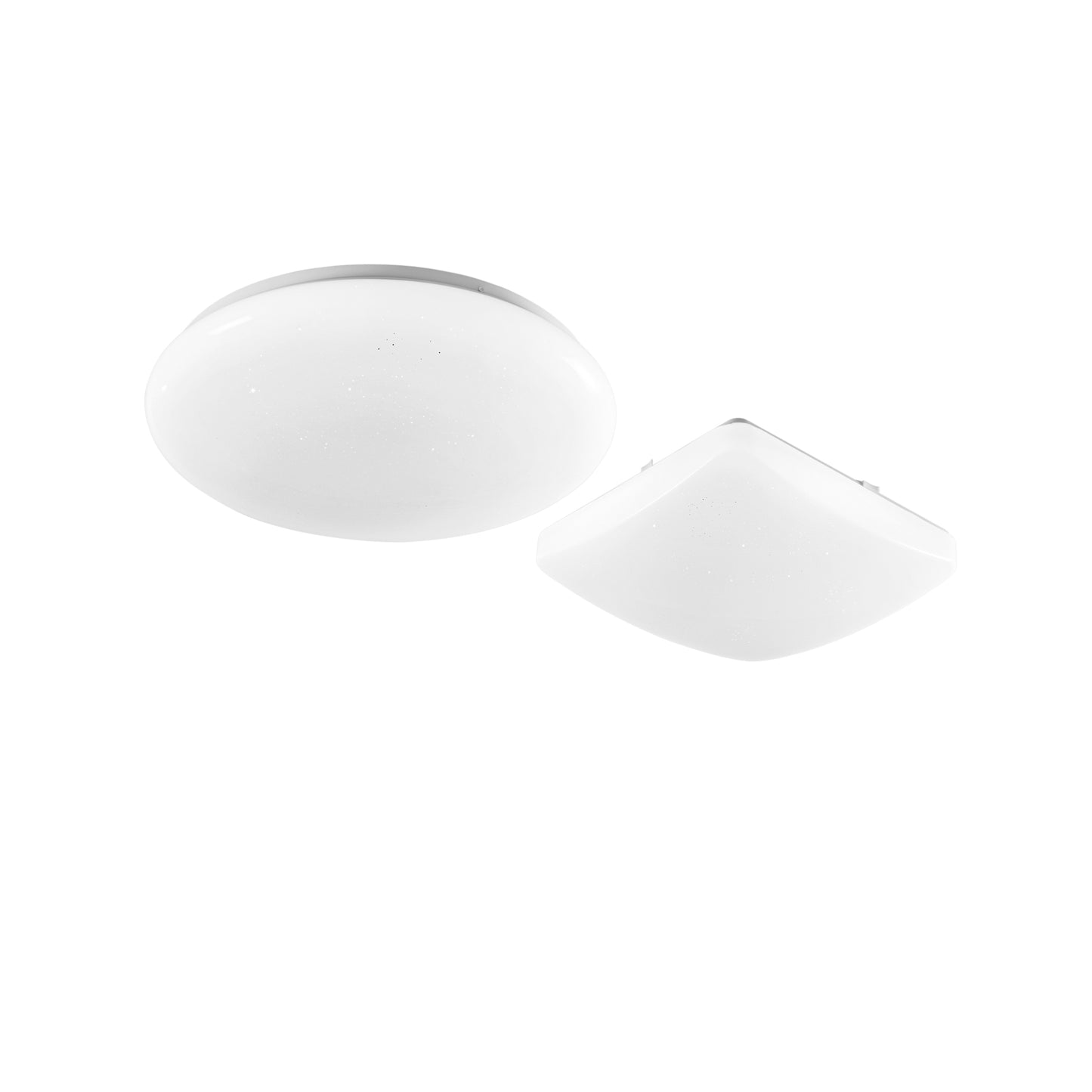 Plafoniera LED MOON tonda bianca Ø 38,5 cm. RGB, CCT con dimmer e telecomando compatibile con Wifi