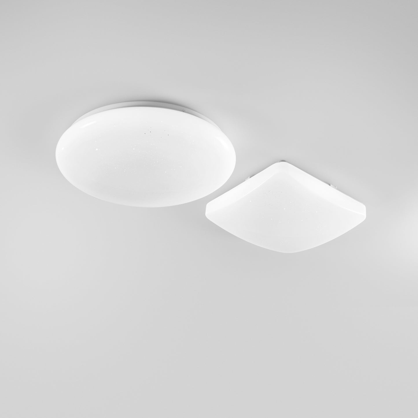 Plafoniera LED MOON tonda bianca Ø 38,5 cm. RGB, CCT con dimmer e telecomando compatibile con Wifi