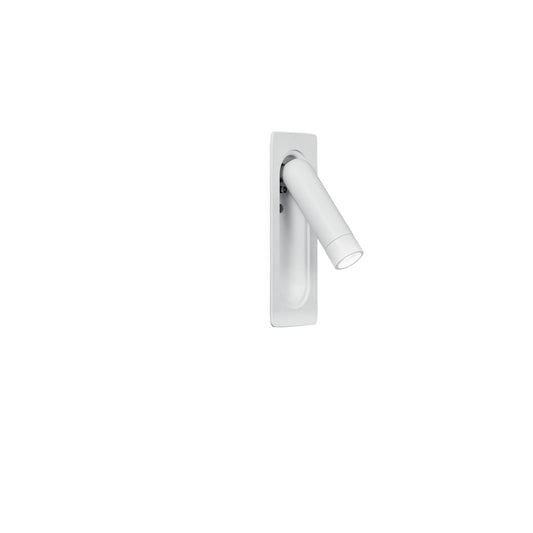 Applique LED DEFOE ad incasso in alluminio bianco con punto luce estraibile e orientabile