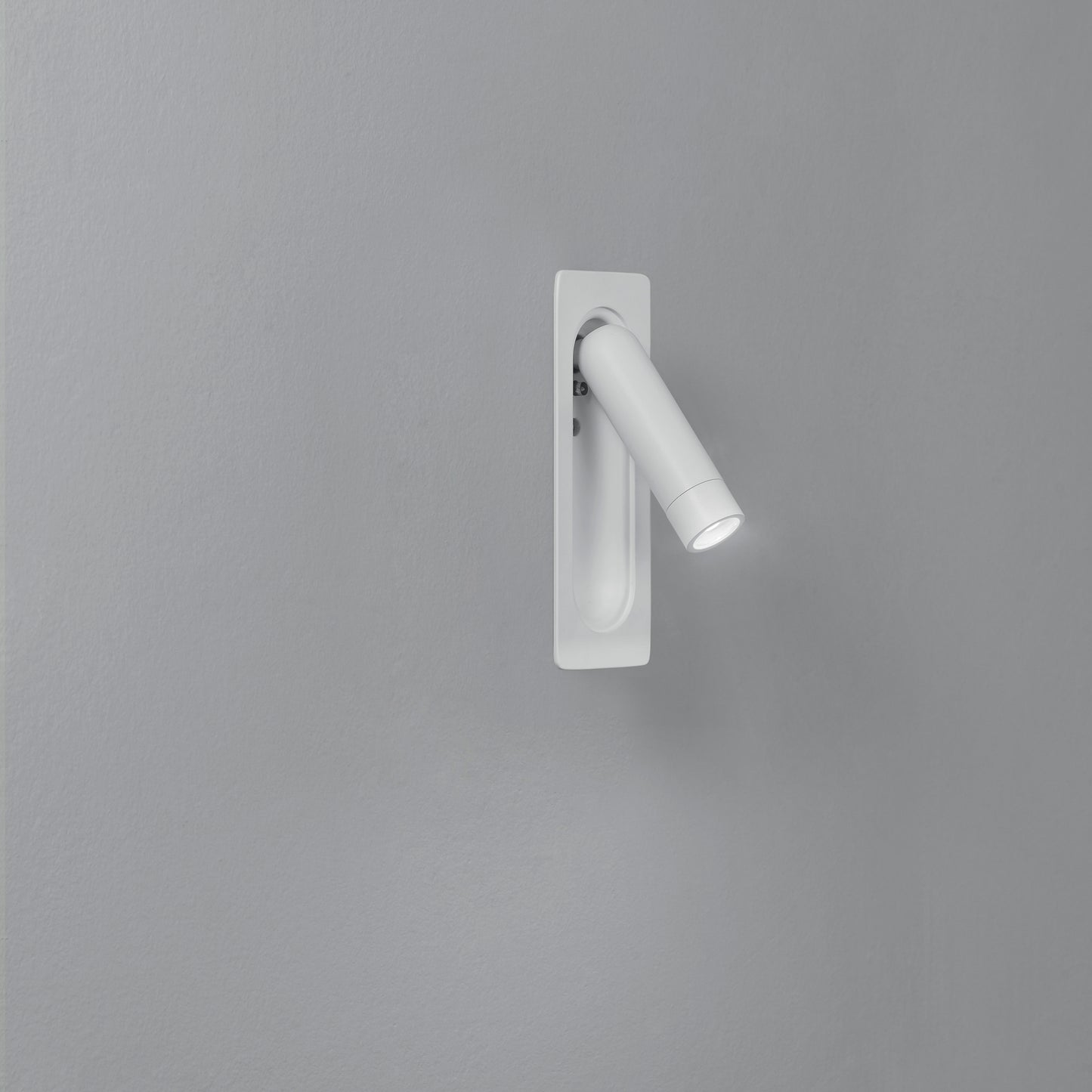 Applique LED DEFOE ad incasso in alluminio bianco con punto luce estraibile e orientabile