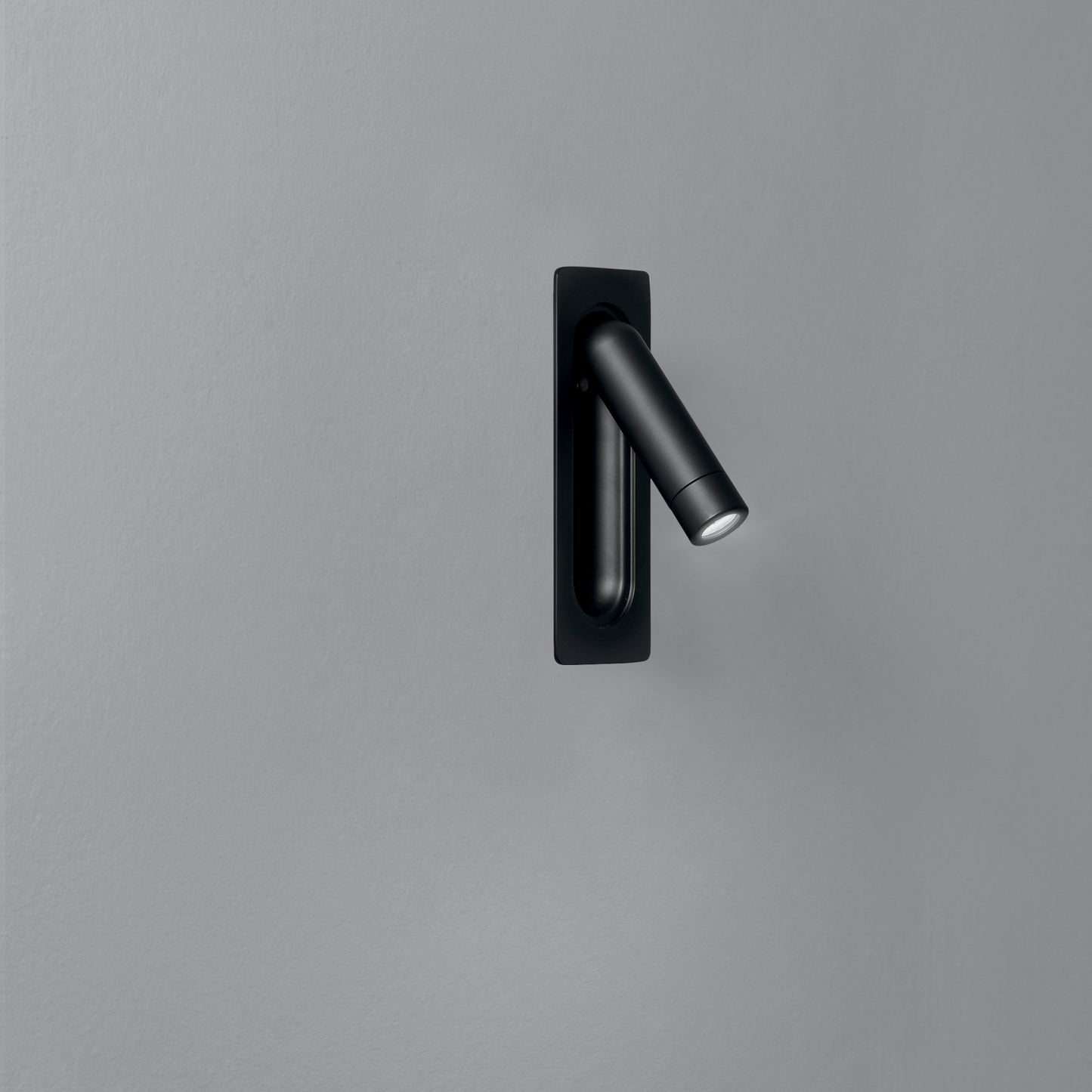 Applique LED DEFOE ad incasso in alluminio nero con punto luce estraibile e orientabile