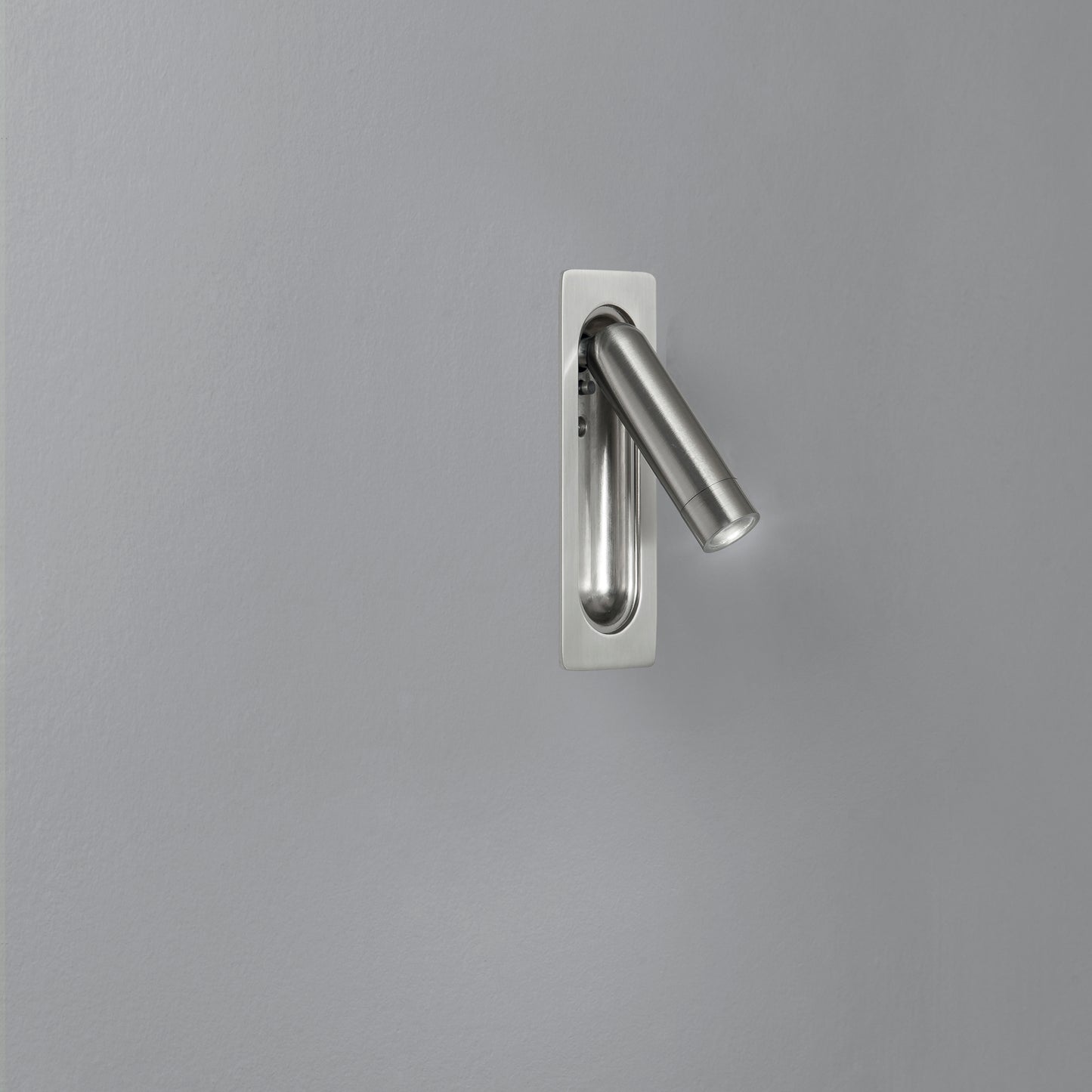Applique LED DEFOE ad incasso in alluminio nichel con punto luce estraibile e orientabile