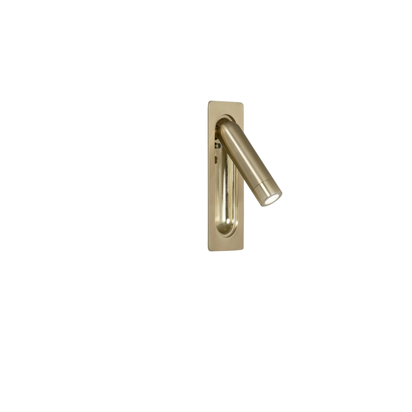 Applique LED DEFOE ad incasso in alluminio oro con punto luce estraibile e orientabile