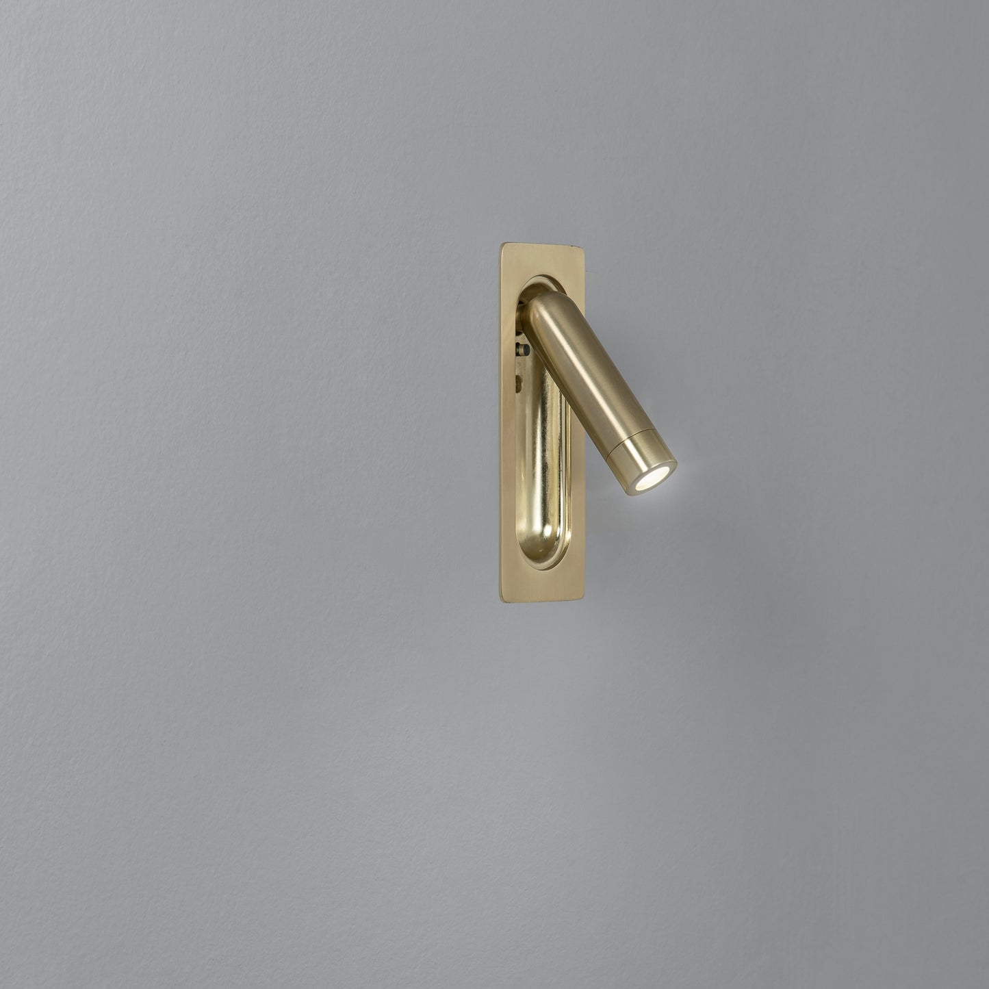 Applique LED DEFOE ad incasso in alluminio oro con punto luce estraibile e orientabile