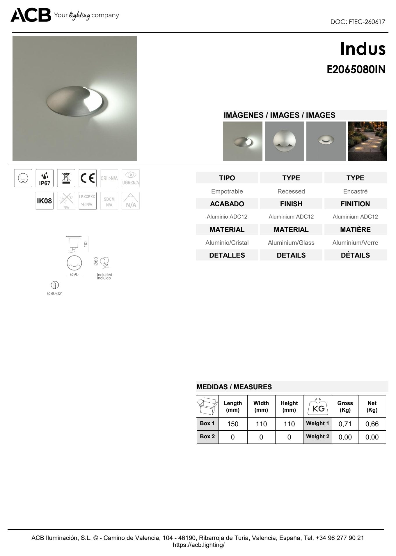 Scheda tecnica Indus - ACB