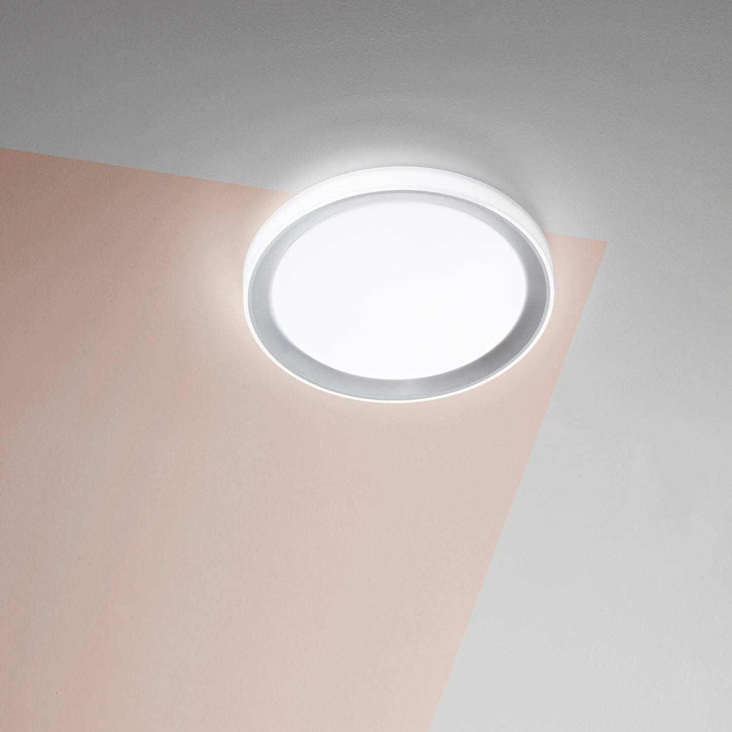 Plafoniera LED NEON bianca, interruttore CCT Ø 50 cm.