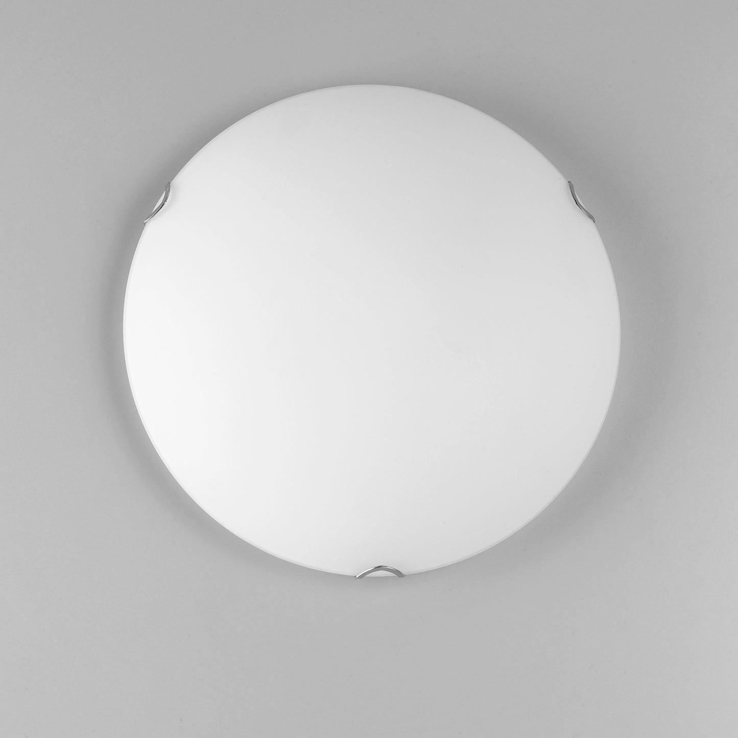Plafoniera OBLO in vetro bianco Ø50 cm.