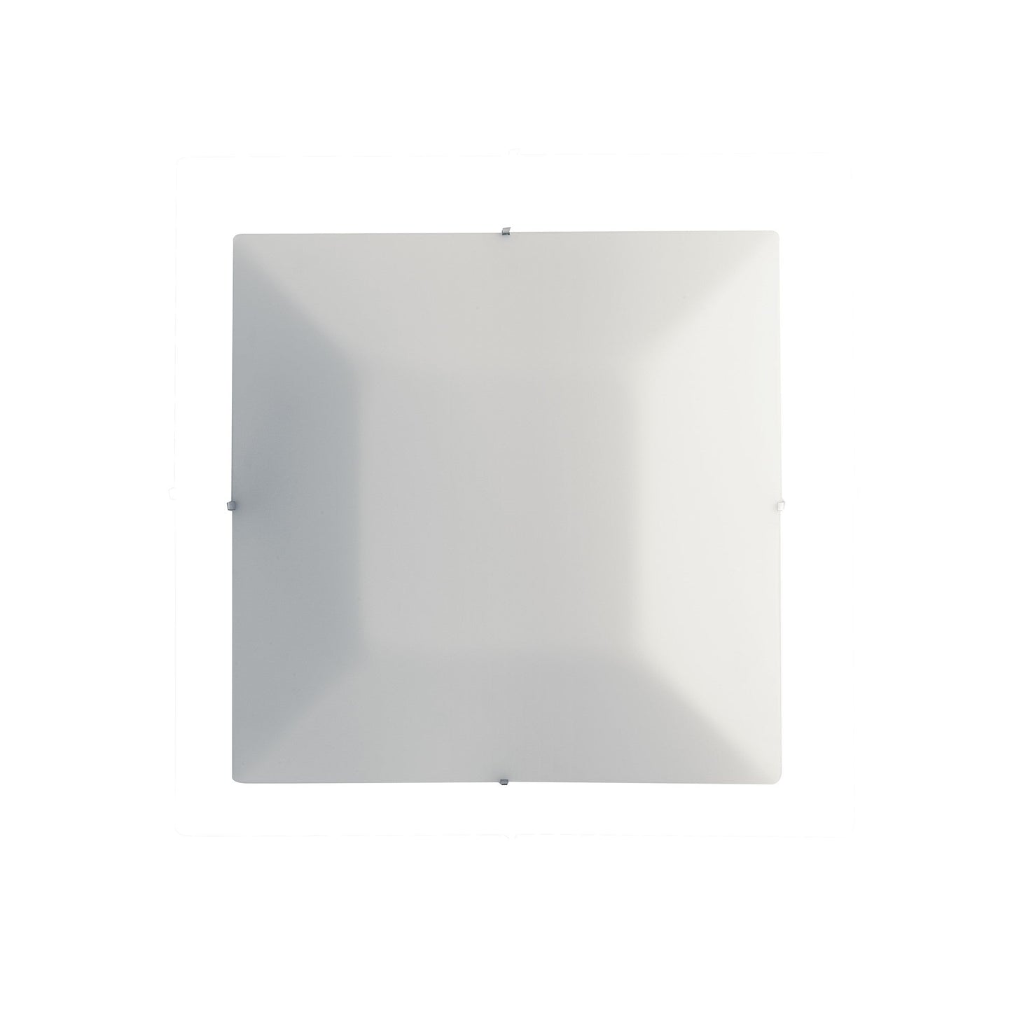 Plafoniera OSIRIDE in vetro bianco 40x40 cm.