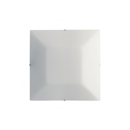 Plafoniera OSIRIDE in vetro bianco 40x40 cm.
