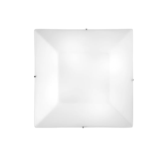 Plafoniera OSIRIDE in vetro bianco 50x50 cm.