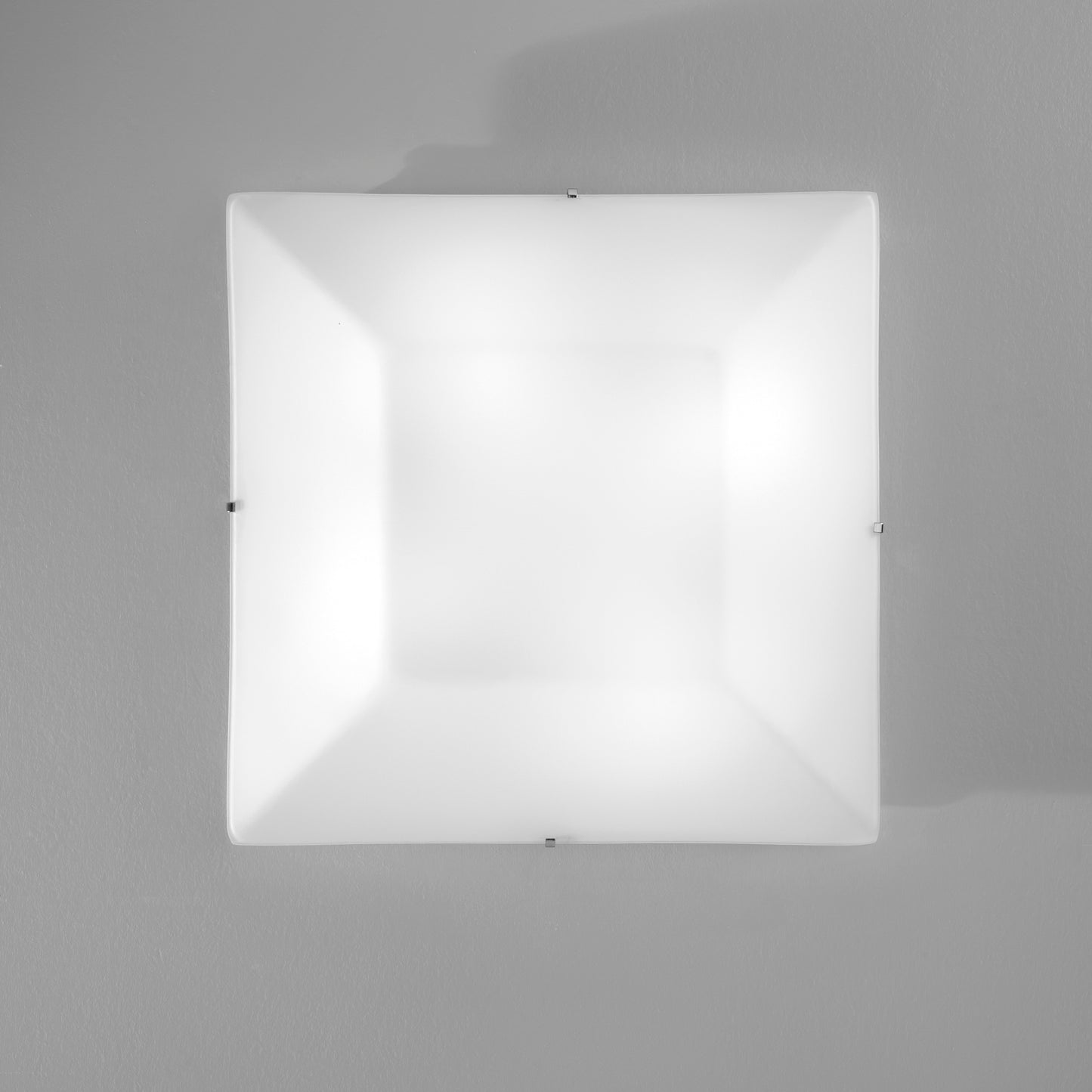 Plafoniera OSIRIDE in vetro bianco 50x50 cm.