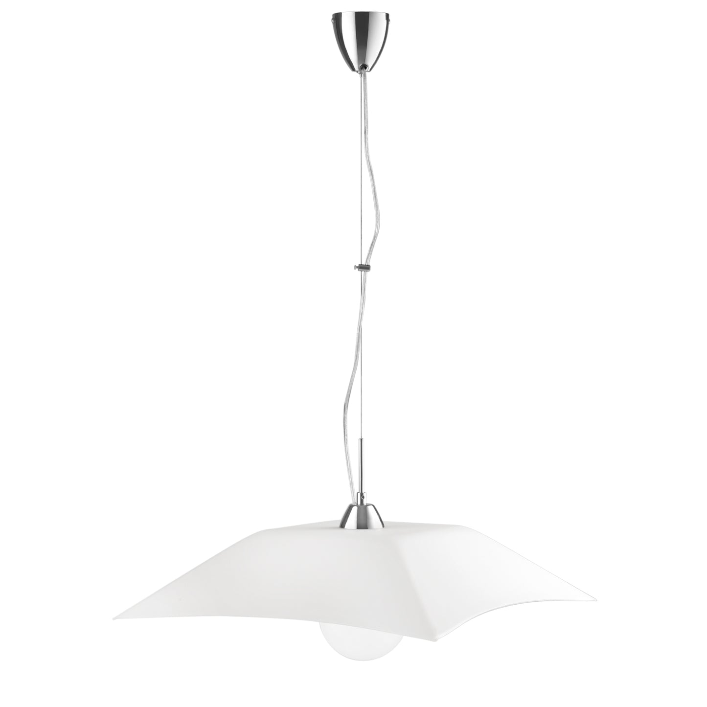 Lampadario a sospensione OSIRIDE bianco in vetro h 120cm.