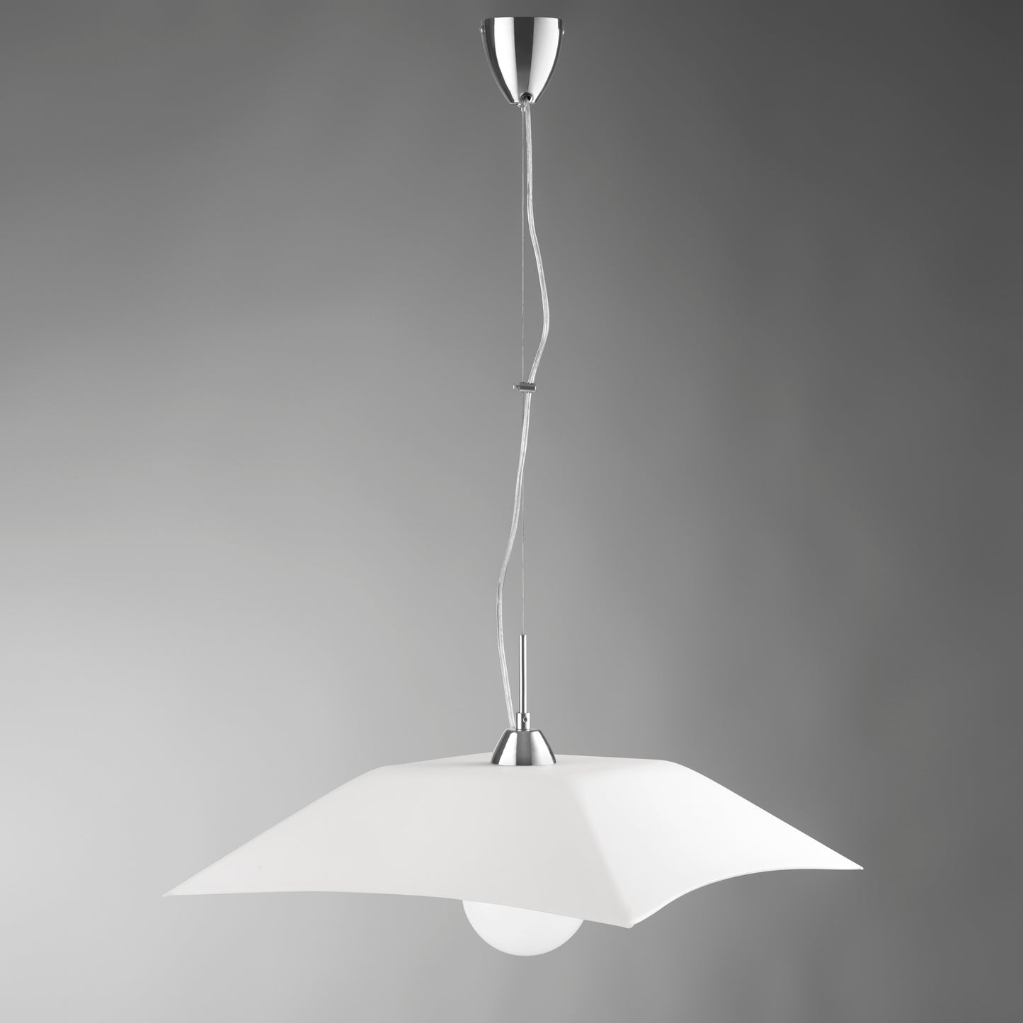 Lampadario a sospensione OSIRIDE bianco in vetro h 120cm.