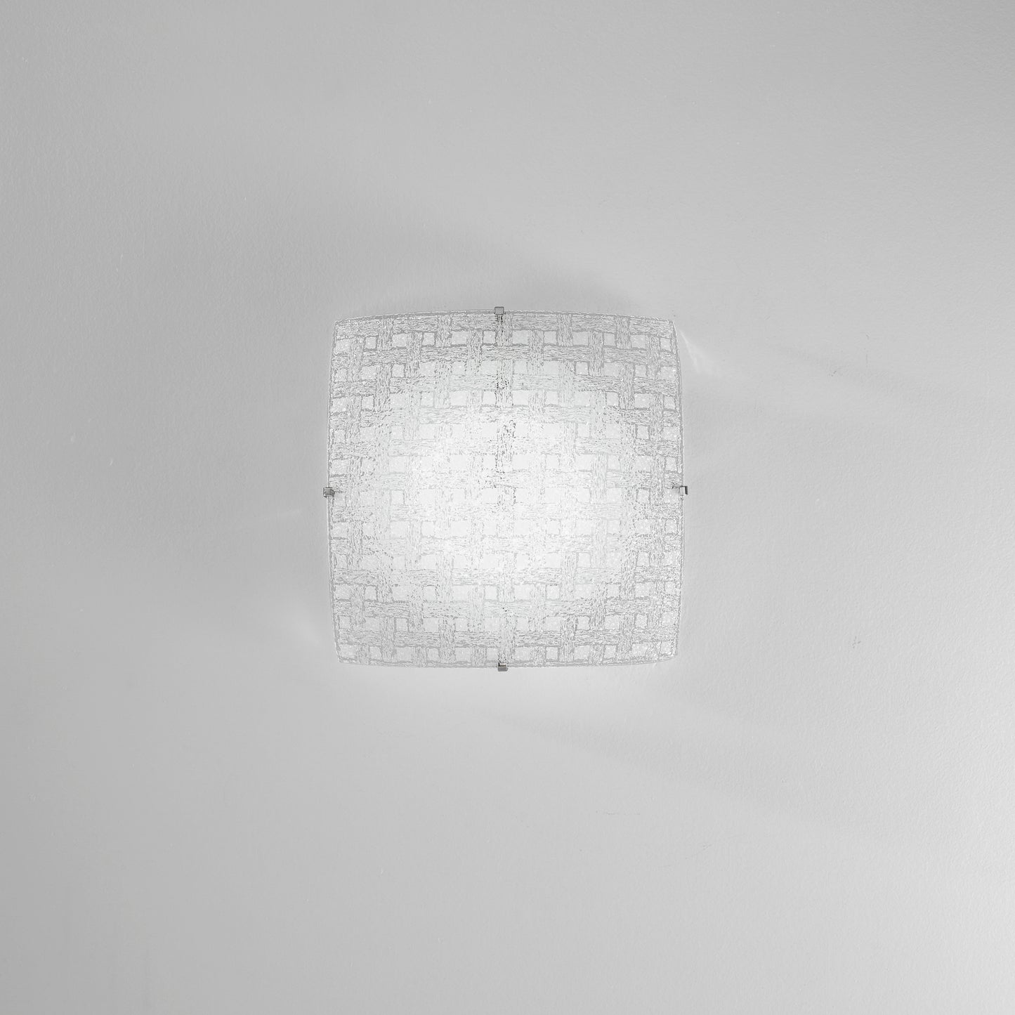 Plafoniera LED PAMELA in vetro bianco 18W 4000K (luce naturale) 30x30 cm.