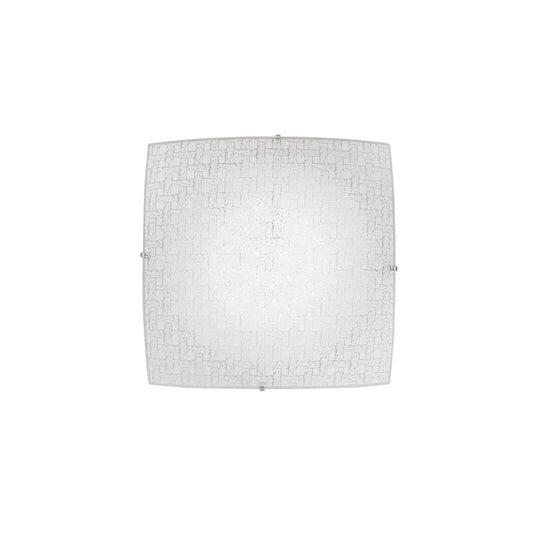 Plafoniera LED PAMELA in vetro bianco 24W 4000K (luce naturale) 40x40 cm.