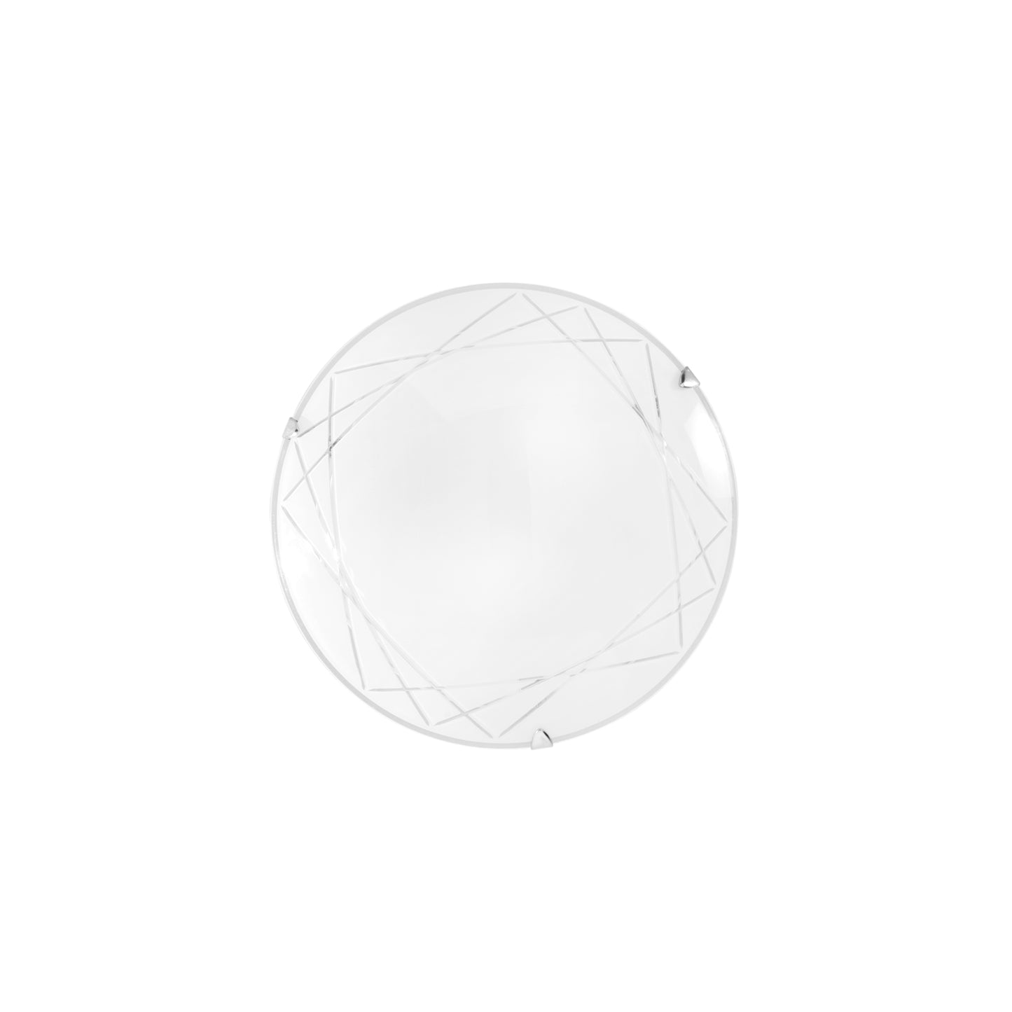 Plafoniera PARADISE in vetro bianco Ø 30cm.