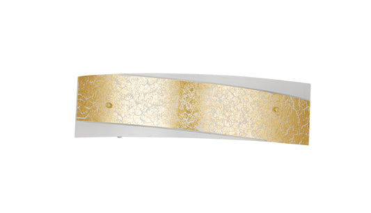 Applique PARIS in vetro con decoro in foglia oro 45x12 cm.