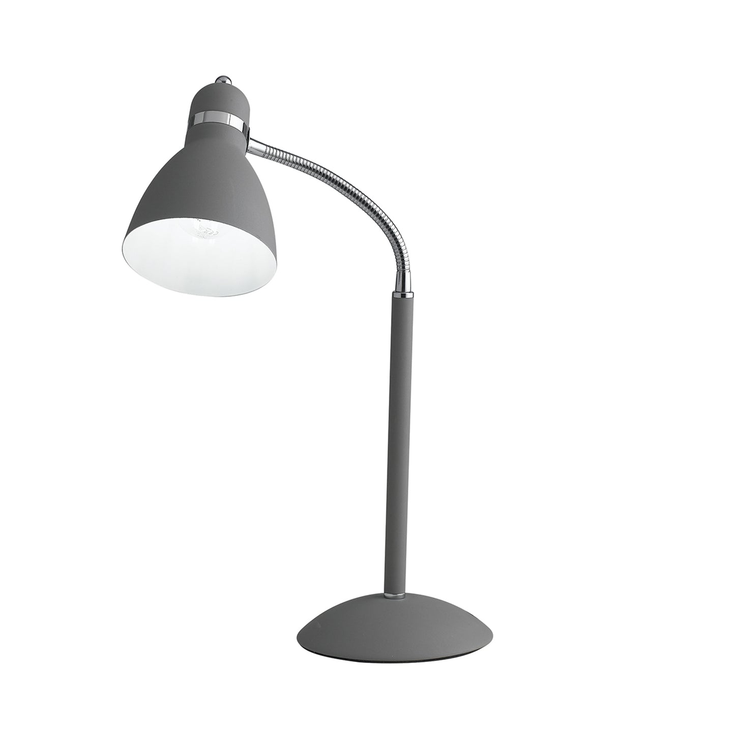 Lampada da tavolo PEOPLE in metallo grigio con diffusore orientabile
