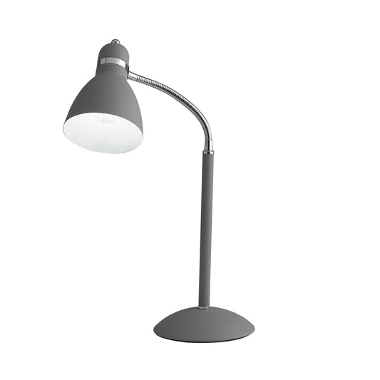 Lampada da tavolo PEOPLE in metallo grigio con diffusore orientabile
