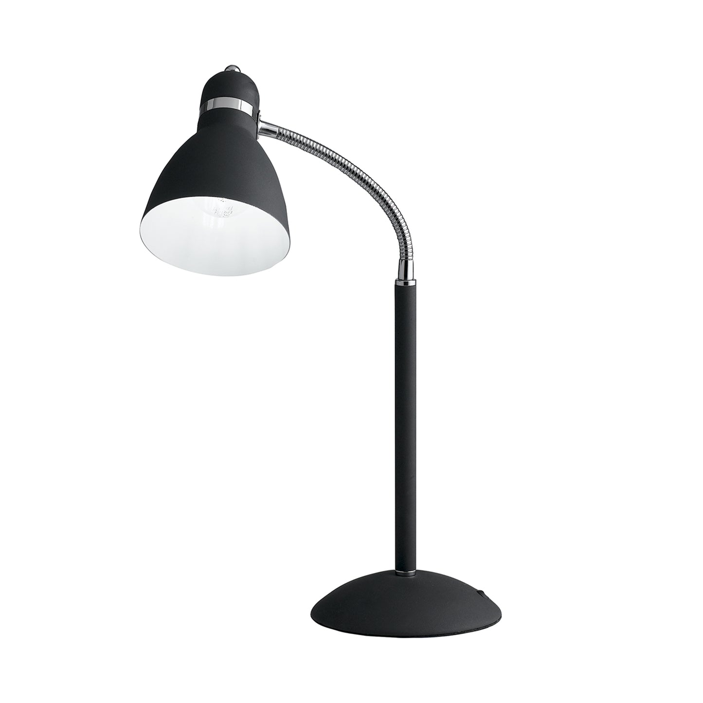Lampada da tavolo PEOPLE in metallo nero con diffusore orientabile