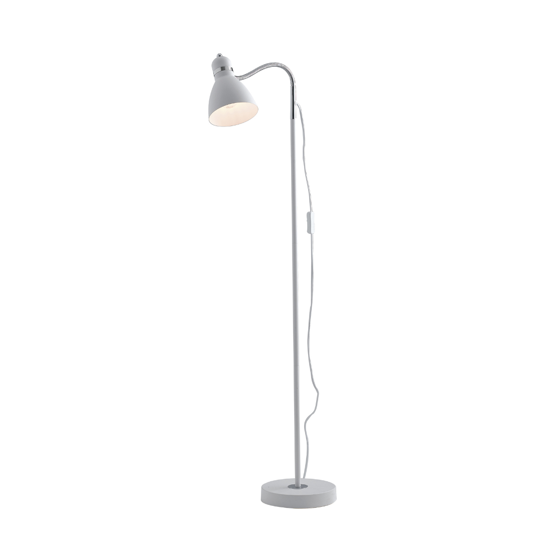 Piantana PEOPLE in metallo bianco con diffusore orientabile