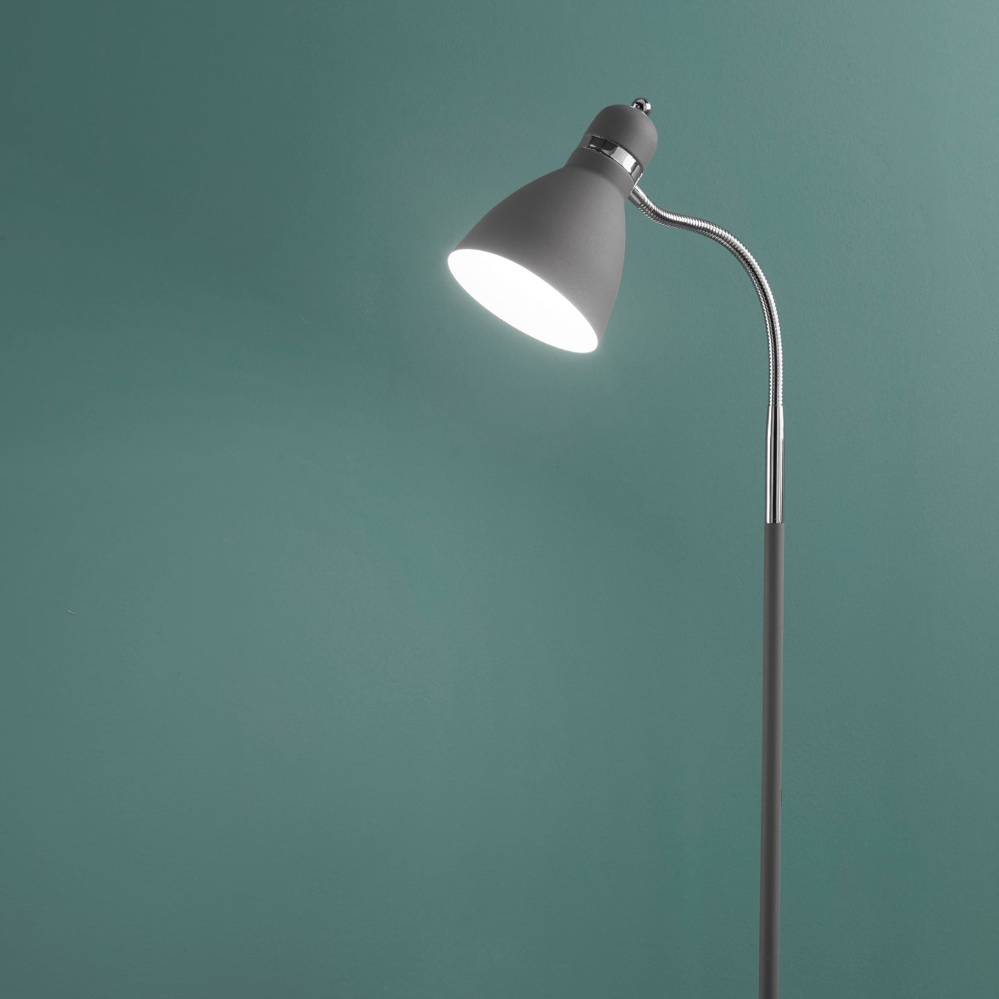 Piantana PEOPLE in metallo grigio con diffusore orientabile