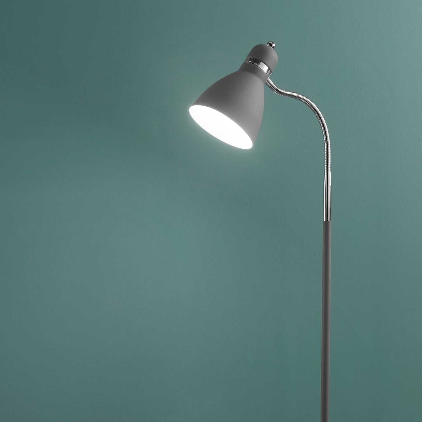 Piantana PEOPLE in metallo grigio con diffusore orientabile