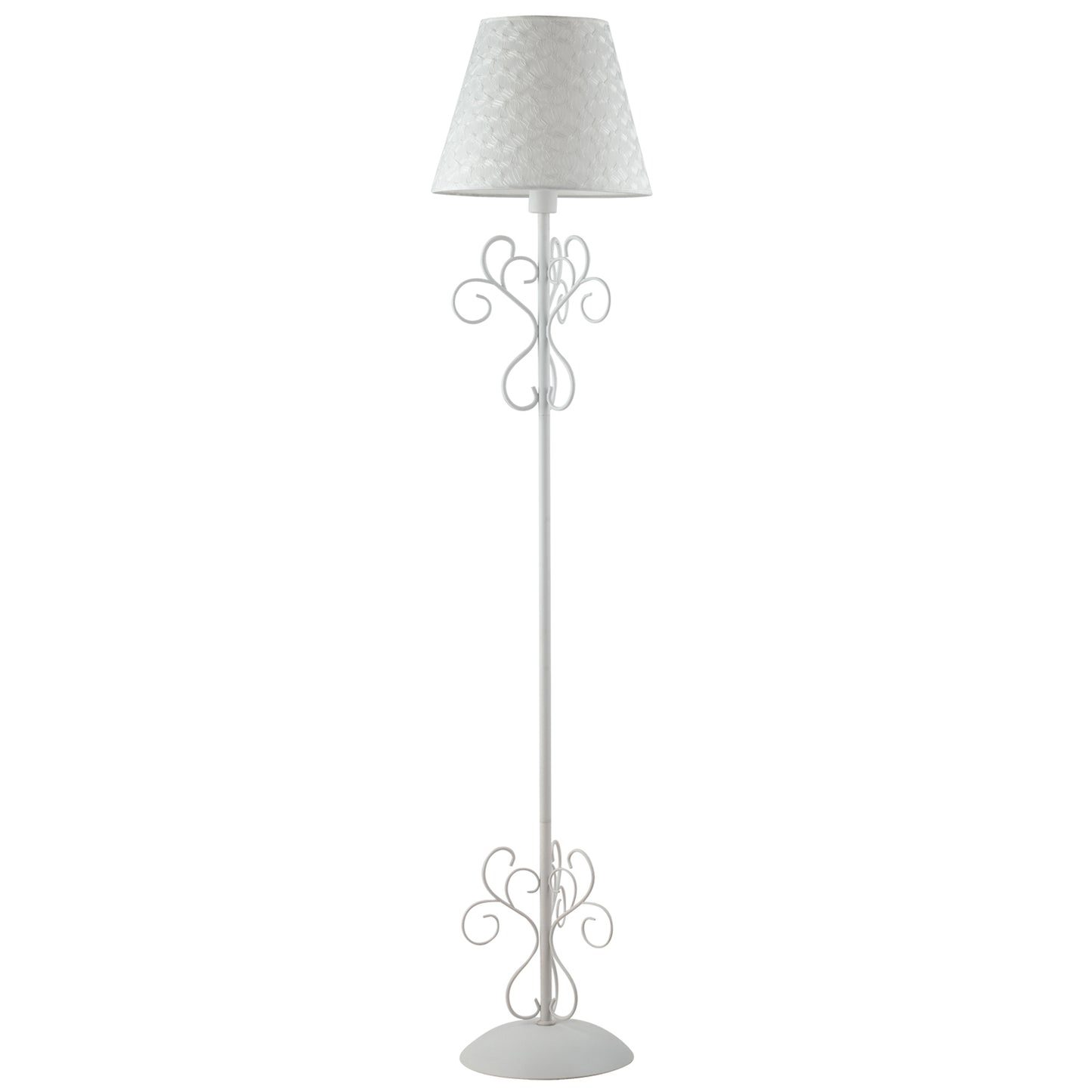 Piantana PERLA in metallo bianco e cristallo