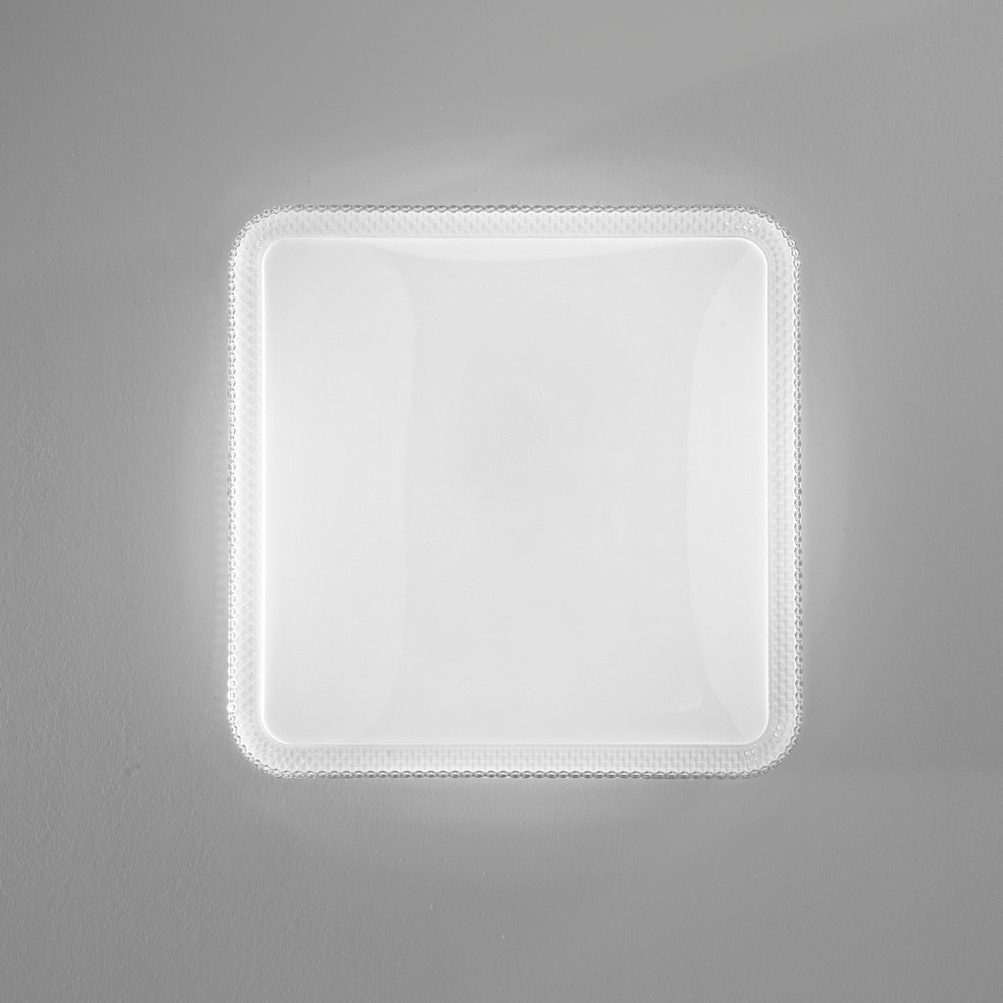 Plafoniera PIXEL bianca quadrata 48cm, CCT, Wi-Fi e telecomando incluso