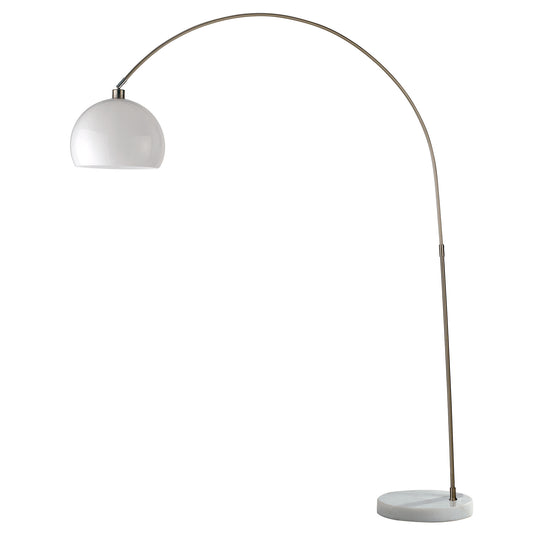 Piantana PLAZA con base in marmo e diffusore bianco h200 cm.